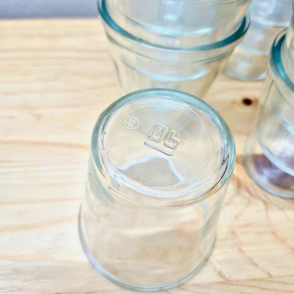 Clear Glass Stackable Cups Set Of 16 - Picture 3 of 5